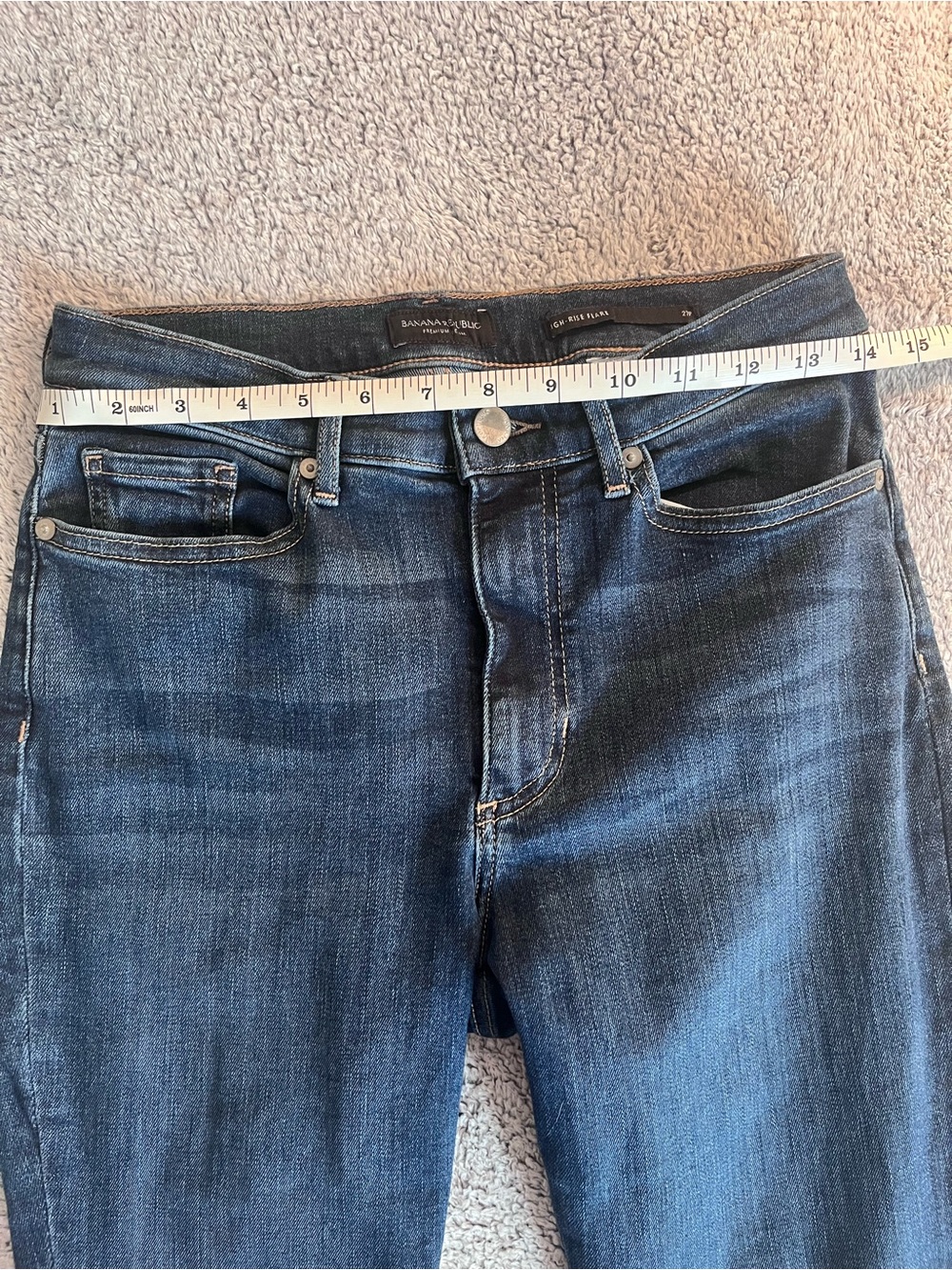 Banana Republic Dark Indigo High-Rise Flare Jeans - Picture 5 of 6